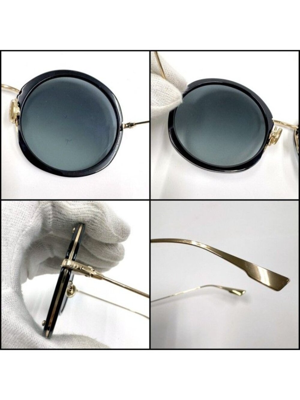Dior Hypnotic 1 Sunglasses Champagne Gold Flame Black Cles Lens - Picture 3 of 7